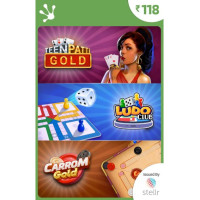 Ludo Carrom Teen Patti Gold Gift Card Rs 118