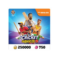 Cricket Gangsta Coin Pack 250,000 + Gem Pack 750 IND